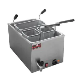 Pasta-Kookapparaat - H 28 x 34 x 54 CM - 10 KG - 220 - 240 V - 3500 W - RVS - 18 Liter - +30°C / +120°C - Caterchef - 508025